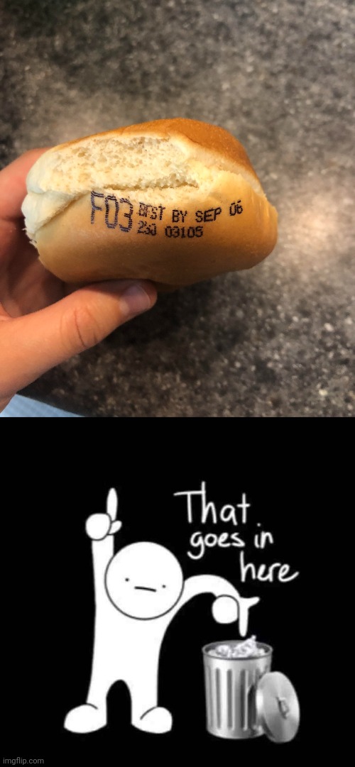 Stamped bun | image tagged in that goes in here,buns,bun,you had one job,memes,stamp | made w/ Imgflip meme maker