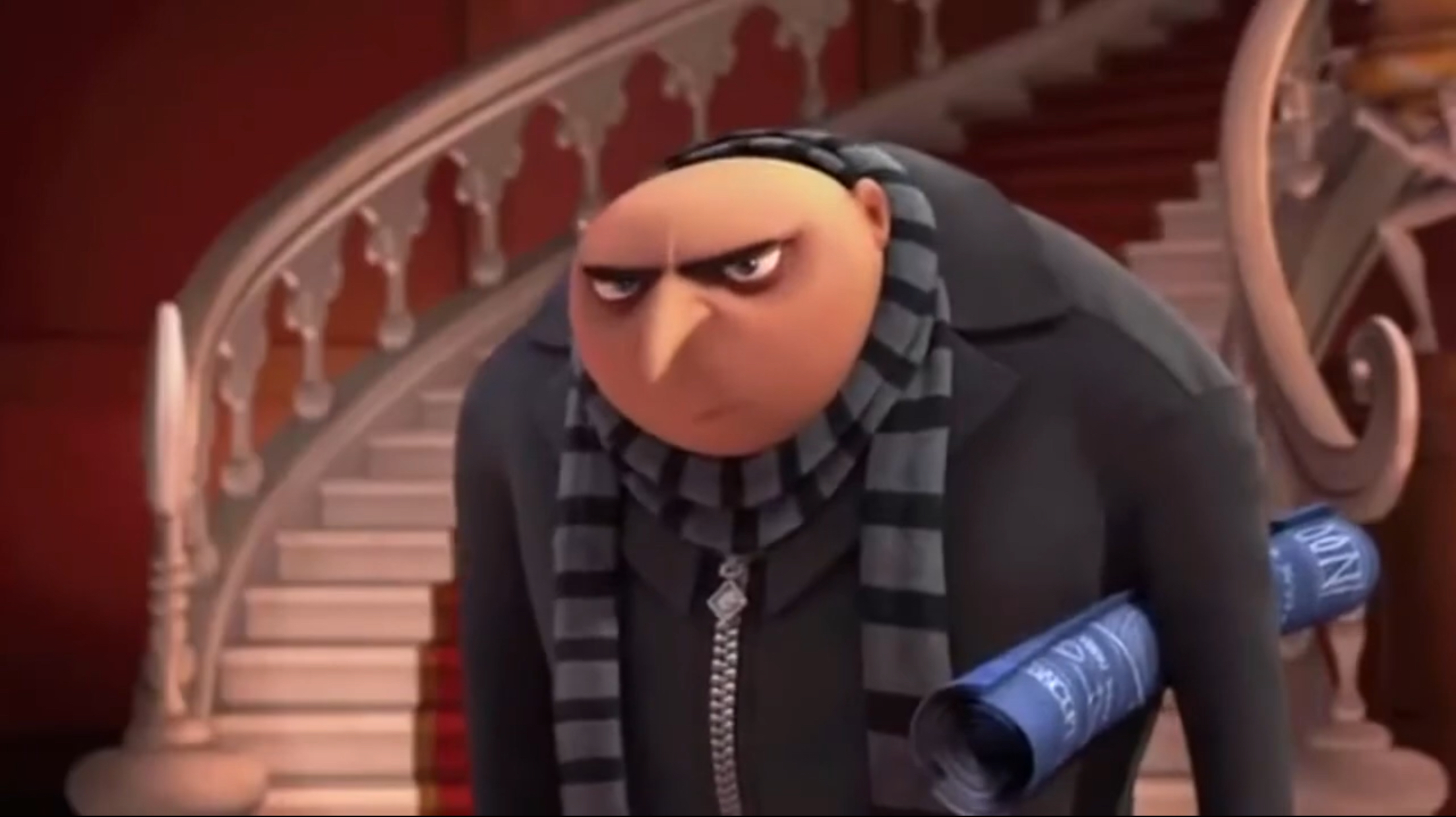 High Quality Gru pissed off Blank Meme Template