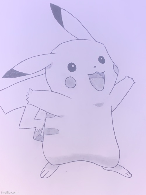 I drew Pikachu | image tagged in pokemon,drawing | made w/ Imgflip meme maker
