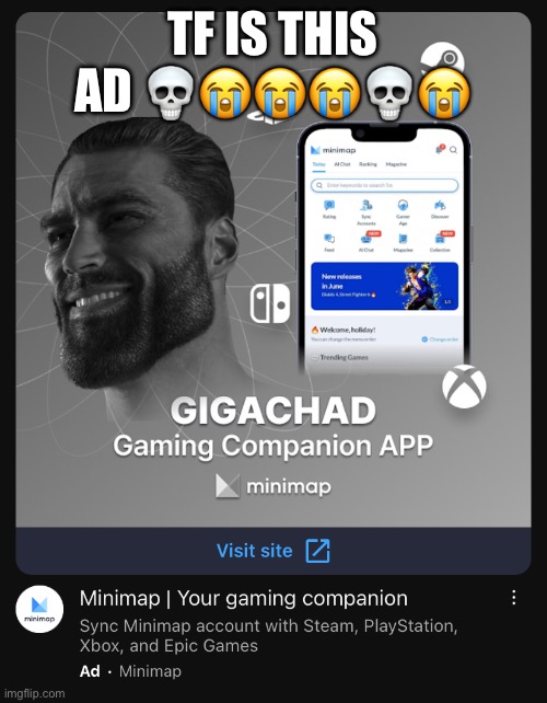 TF IS THIS AD 💀😭😭😭💀😭 | made w/ Imgflip meme maker