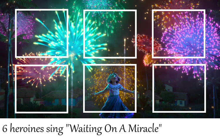 6 heroines sing waiting on a miracle Blank Meme Template