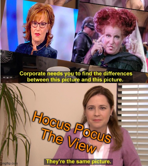 Joyous Halloween Political View | Hocus Pocus
The View | image tagged in memes,they're the same picture,the view,cultural marxism,step brothers,trump | made w/ Imgflip meme maker