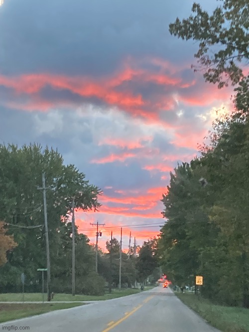 The Sky on the Way to School this Morning | made w/ Imgflip meme maker