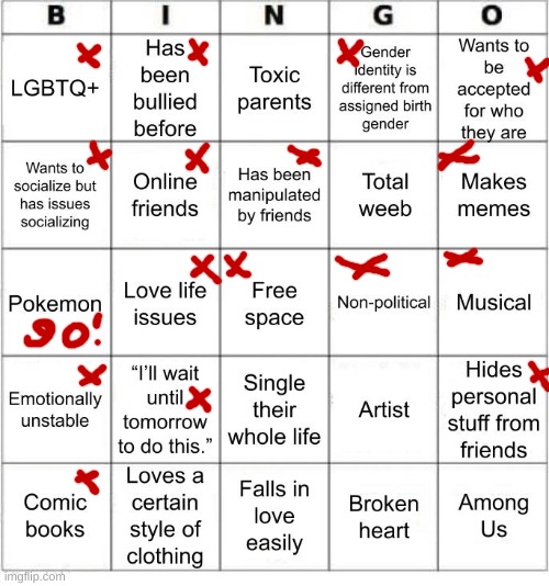 bingo! | image tagged in thesuitedgayweeb's bingo | made w/ Imgflip meme maker