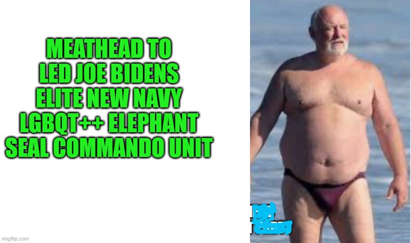 MEATHEAD TO LED JOE BIDENS ELITE NEW NAVY LGBQT++ ELEPHANT SEAL COMMANDO UNIT | made w/ Imgflip meme maker