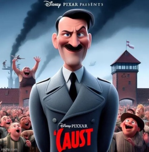 i love the new movie | image tagged in caust,hitler,ww2 | made w/ Imgflip meme maker
