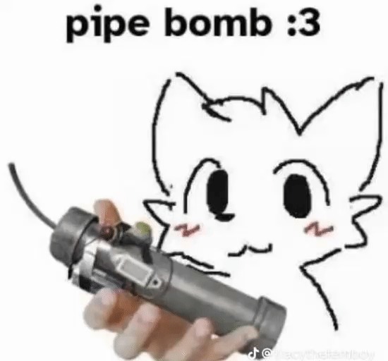 High Quality pipe bomb :3 Blank Meme Template