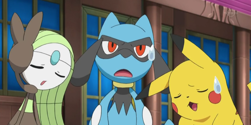 Meloetta, Riolu, Pikachu Sigh Blank Meme Template