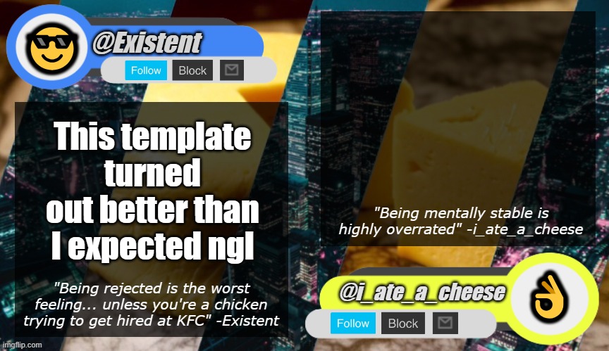 IT'S FIREEE | This template turned out better than I expected ngl | image tagged in existent iateacheese announcement template | made w/ Imgflip meme maker