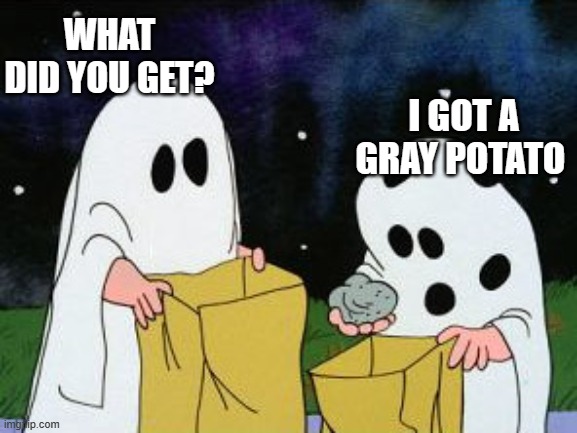 I cant un see it now? | WHAT DID YOU GET? I GOT A GRAY POTATO | image tagged in i got a rock | made w/ Imgflip meme maker