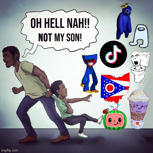 oh helm gnaw | image tagged in oh hell nah not my son,memes,tiktok,ohio,skibidi toilet,grimace shake | made w/ Imgflip meme maker