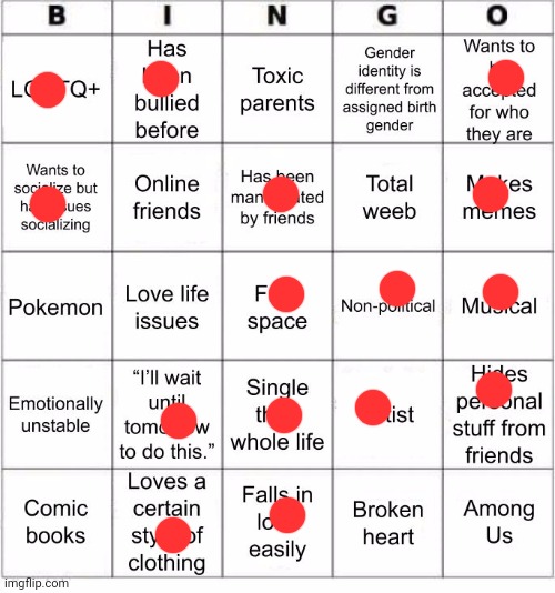 No gobin | image tagged in thesuitedgayweeb's bingo | made w/ Imgflip meme maker