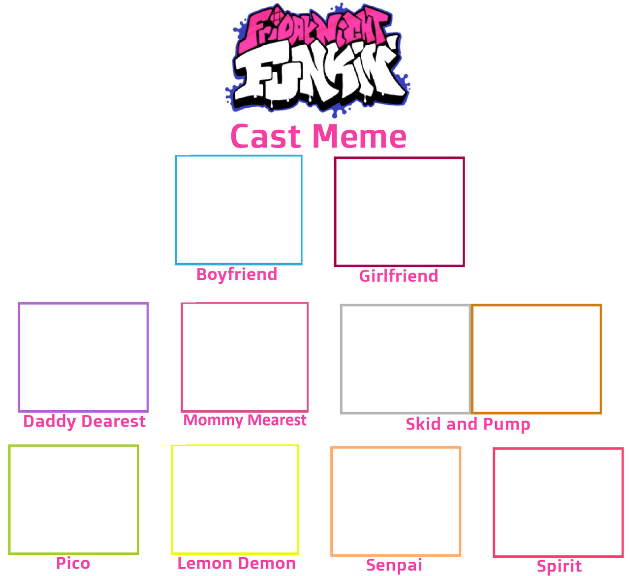 Fnf Cast Meme Blank Meme Template