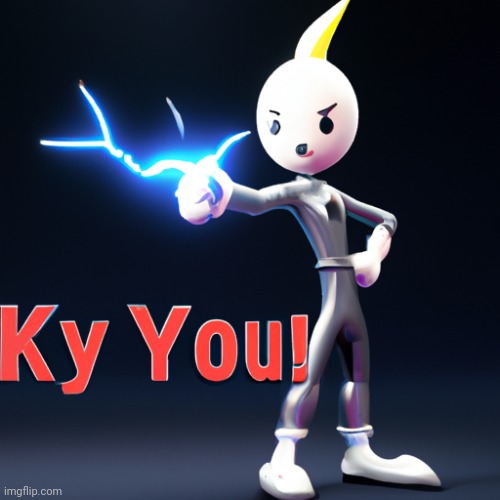 funny lightning man telling you to kys (ai) | made w/ Imgflip meme maker