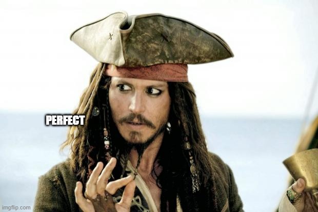 Captain Jack Sparrow savvy | PERFECT | image tagged in captain jack sparrow savvy | made w/ Imgflip meme maker