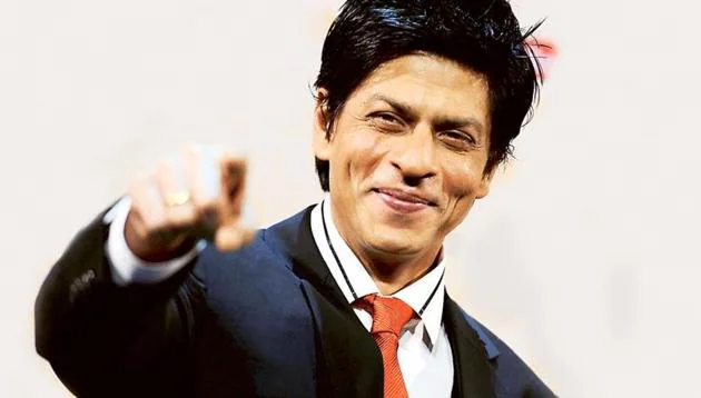 Shah Rukh Khan smiling and pointing Blank Meme Template