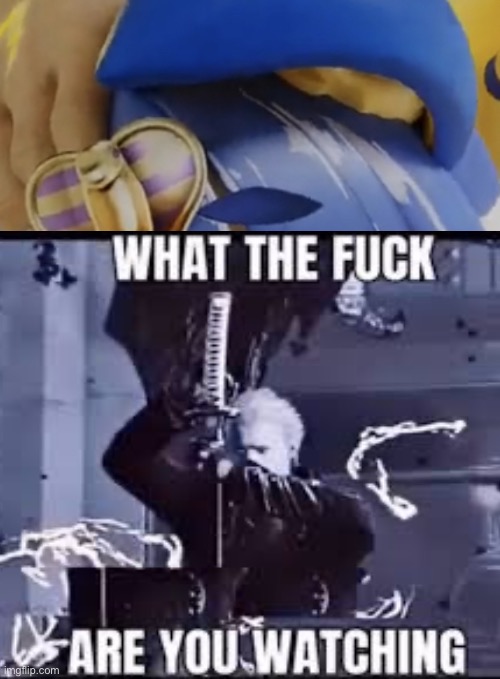 S C U M. | image tagged in vergil,what are you watching,vergil what are you watching | made w/ Imgflip meme maker