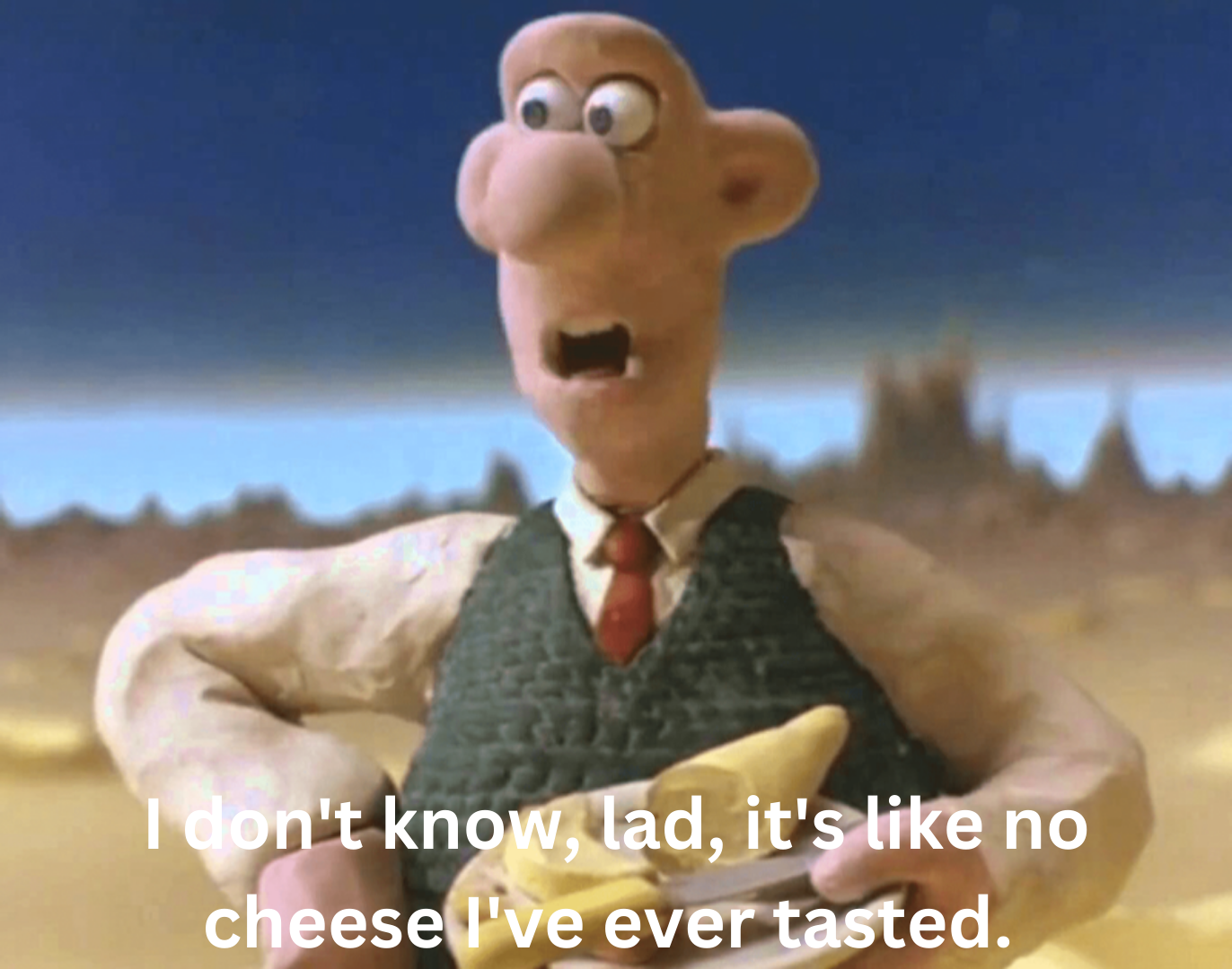 I don't know, lad, it's like no cheese I've ever tasted. Blank Meme Template
