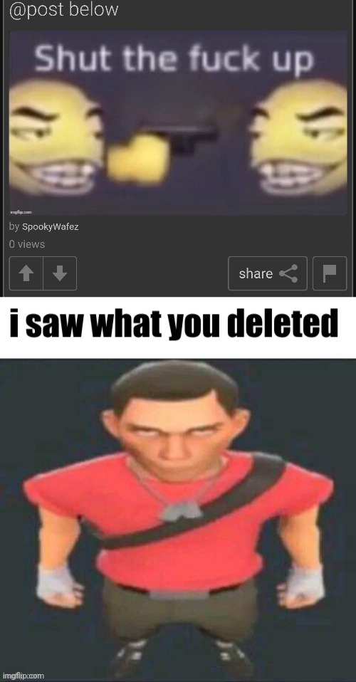 image tagged in i saw what you deleted scout | made w/ Imgflip meme maker