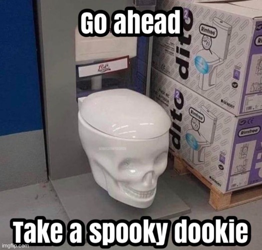 Go ahead. Take a spooky dookie | image tagged in go ahead take a spooky dookie | made w/ Imgflip meme maker