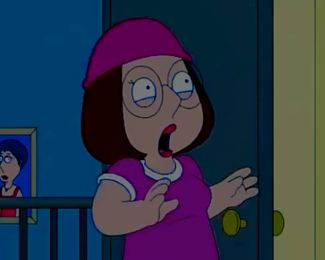 Meg Griffin Scared Blank Meme Template