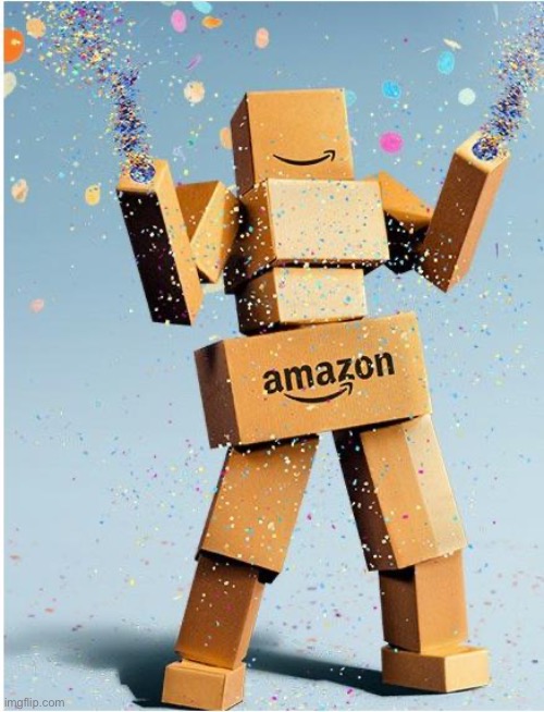 amazon box man | image tagged in amazon box man | made w/ Imgflip meme maker