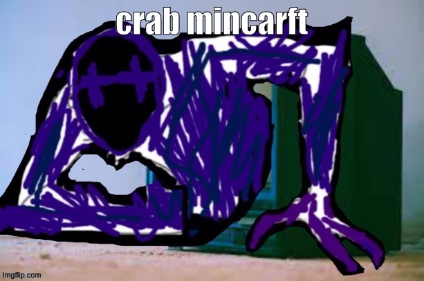 Glitch tv | crab mincarft | image tagged in glitch tv | made w/ Imgflip meme maker