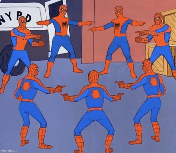 Spiderman clones | image tagged in spiderman clones | made w/ Imgflip meme maker
