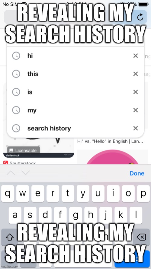 sarch heestori | REVEALING MY SEARCH HISTORY; REVEALING MY SEARCH HISTORY | image tagged in oh wow are you actually reading these tags | made w/ Imgflip meme maker