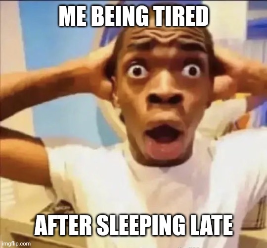 flight reacts | ME BEING TIRED AFTER SLEEPING LATE | image tagged in flight reacts | made w/ Imgflip meme maker
