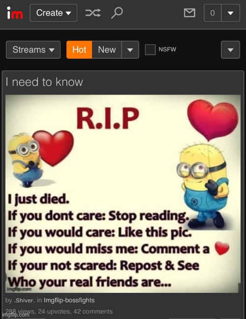 how did one of shiver’s depressed ahh posts reach my frontpage | made w/ Imgflip meme maker