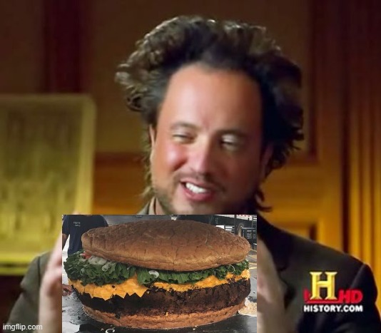 High Quality the massive burger Blank Meme Template