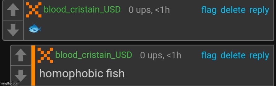 homophobic fish(20 upvotes and this goes into lgbtq stream for no reson) | image tagged in fish,homophobic,real,no cap,not clickbait,upvotes | made w/ Imgflip meme maker