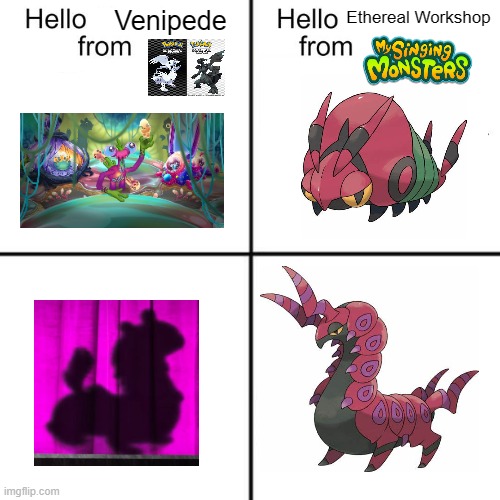 hello person from | Ethereal Workshop; Venipede | image tagged in hello person from | made w/ Imgflip meme maker