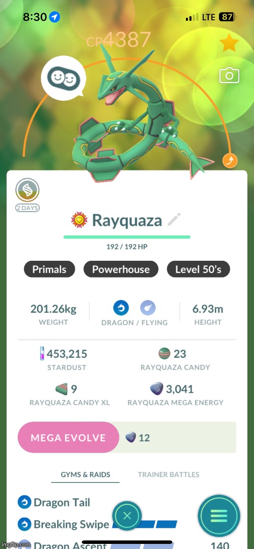 Finally finished maxing my level 50 hundo rayquaza’s mega level | made w/ Imgflip meme maker