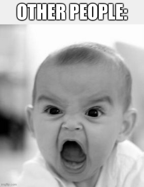 Angry Baby Meme | OTHER PEOPLE: | image tagged in memes,angry baby | made w/ Imgflip meme maker