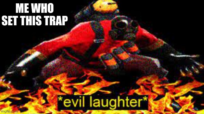 *evil laughter* | ME WHO SET THIS TRAP | image tagged in evil laughter | made w/ Imgflip meme maker