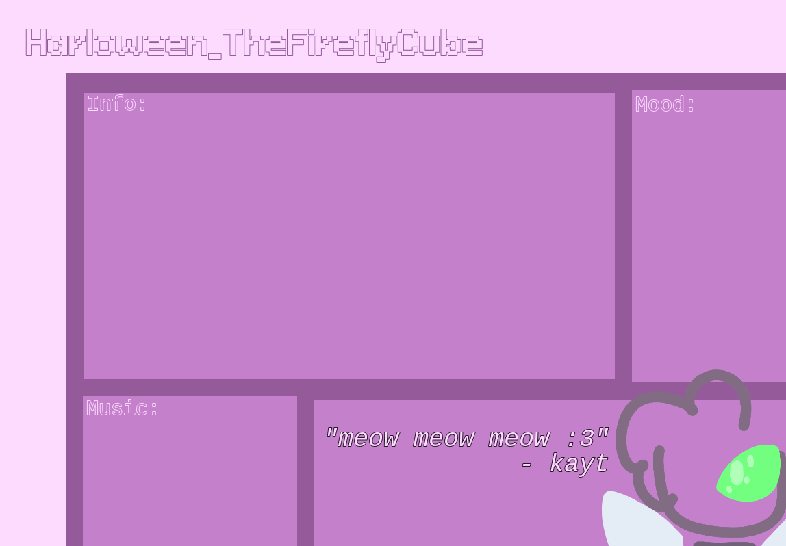 Harloween_TheFireflyCube's Announcement Template Blank Meme Template