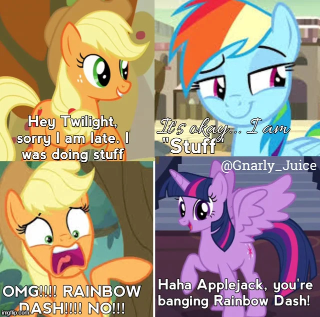 any appledash/rainbow jack shippers in here? | made w/ Imgflip meme maker
