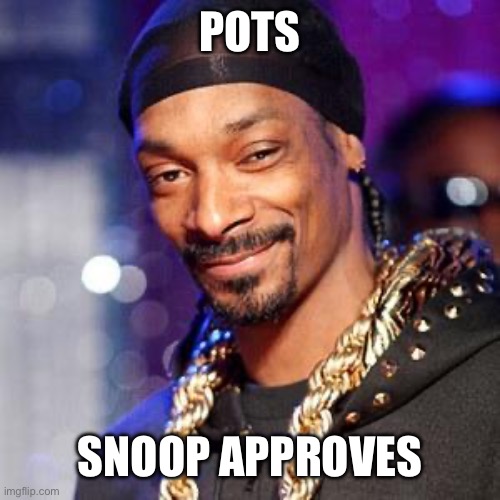 Snoop dogg | POTS SNOOP APPROVES | image tagged in snoop dogg | made w/ Imgflip meme maker