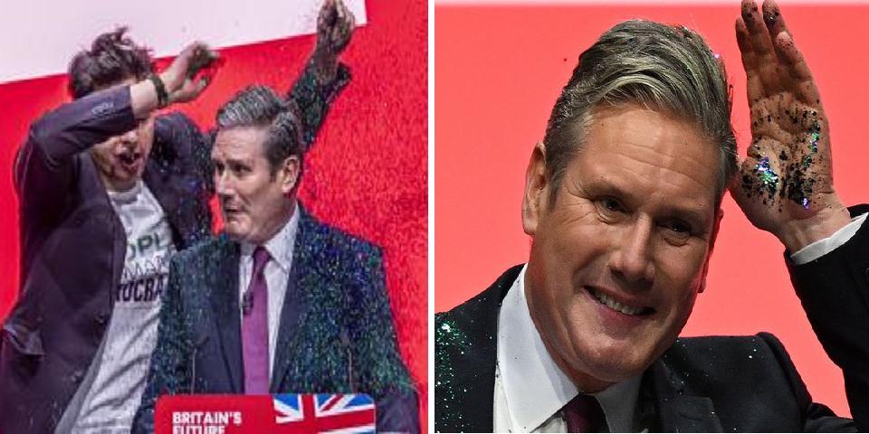 High Quality Starmer conference glitter Blank Meme Template