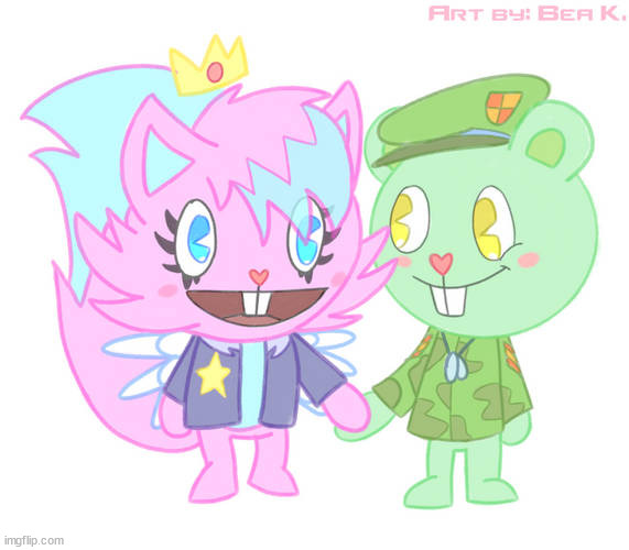 flippy x kitty drawn by bea | image tagged in flippy x kitty drawn by bea | made w/ Imgflip meme maker