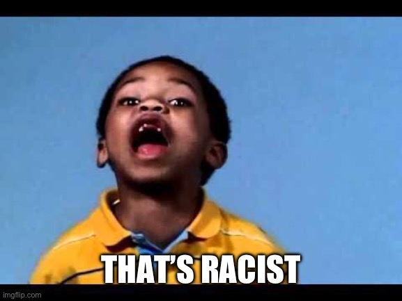 That's racist 2 | THAT’S RACIST | image tagged in that's racist 2 | made w/ Imgflip meme maker