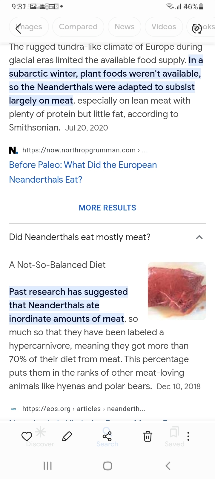 Neanderthsls where carnivores Blank Meme Template