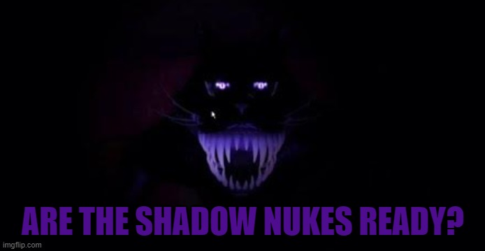 Still waiting for SR&SC To make the post. | ARE THE SHADOW NUKES READY? | made w/ Imgflip meme maker