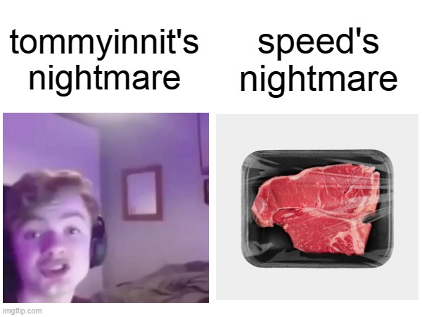 speed's nightmare; tommyinnit's nightmare | image tagged in dark humor,youtube | made w/ Imgflip meme maker