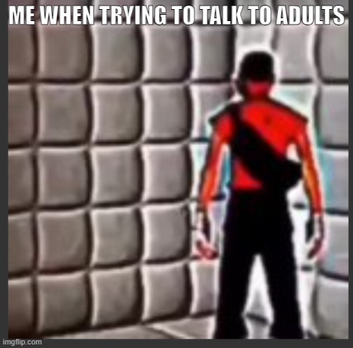 when i try to talk to adults | ME WHEN TRYING TO TALK TO ADULTS | image tagged in scout goes insane | made w/ Imgflip meme maker