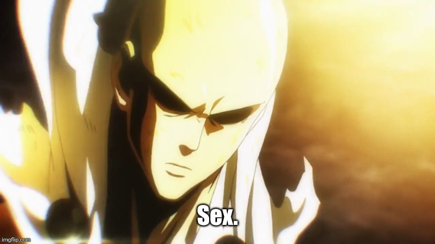 Saitama Serious Punch | Sex. | image tagged in saitama serious punch | made w/ Imgflip meme maker