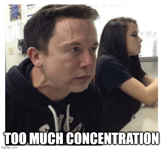 Elon Musk vein blood vessels strain | TOO MUCH CONCENTRATION | image tagged in elon musk vein blood vessels strain | made w/ Imgflip meme maker