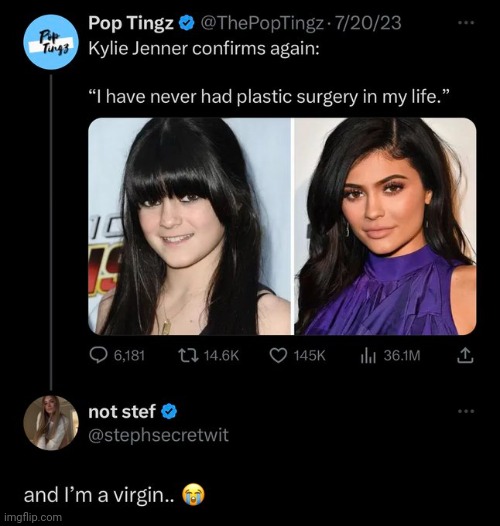 even her skin colour different- | made w/ Imgflip meme maker